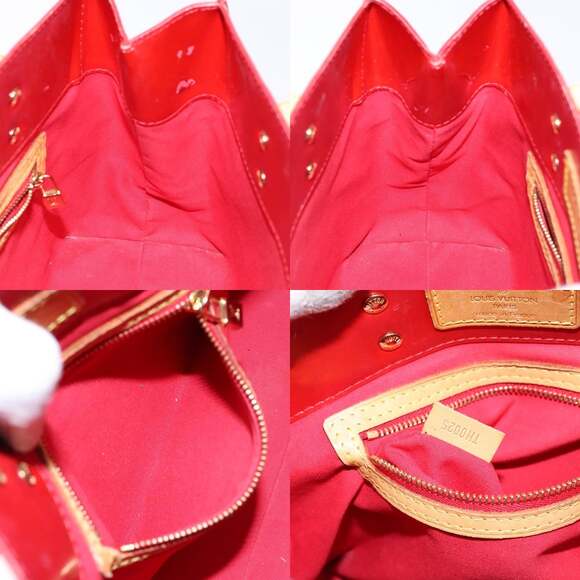 LOUIS VUITTON Monogram Vernis Reade PM Hand Bag Red Rouge M91088 - Picture 12 of 12